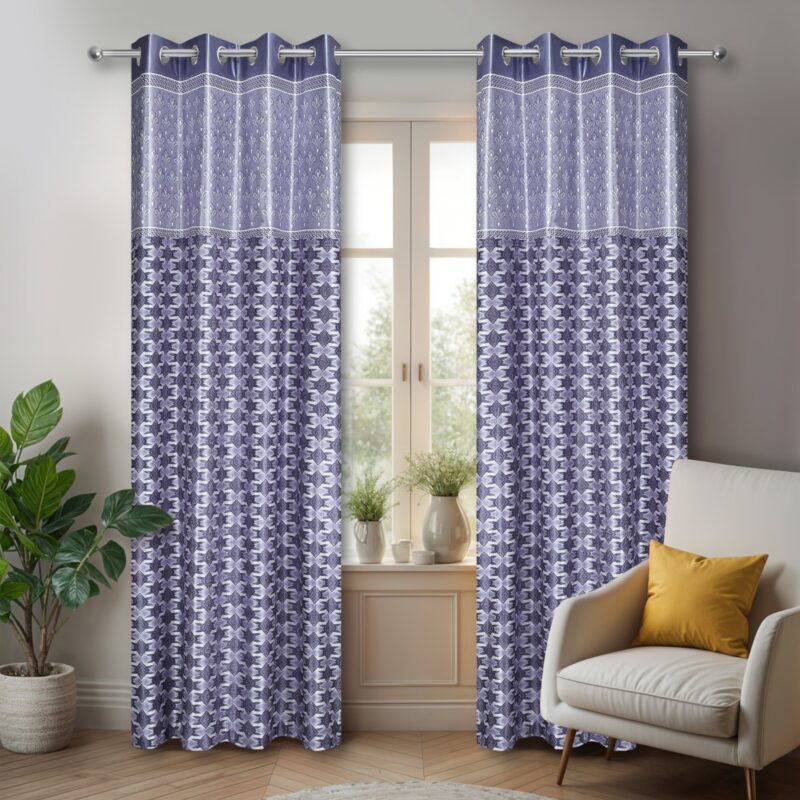 Decor Floral Polyester Curtains for Window 6 Feet