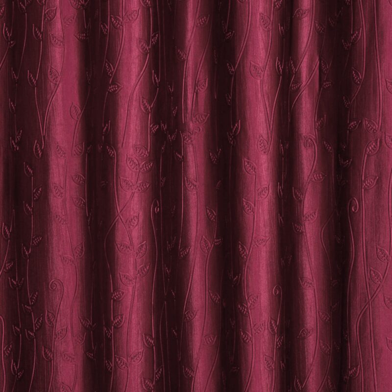 Premium Flower Design Curtains, 11 Feet, Color Maroon