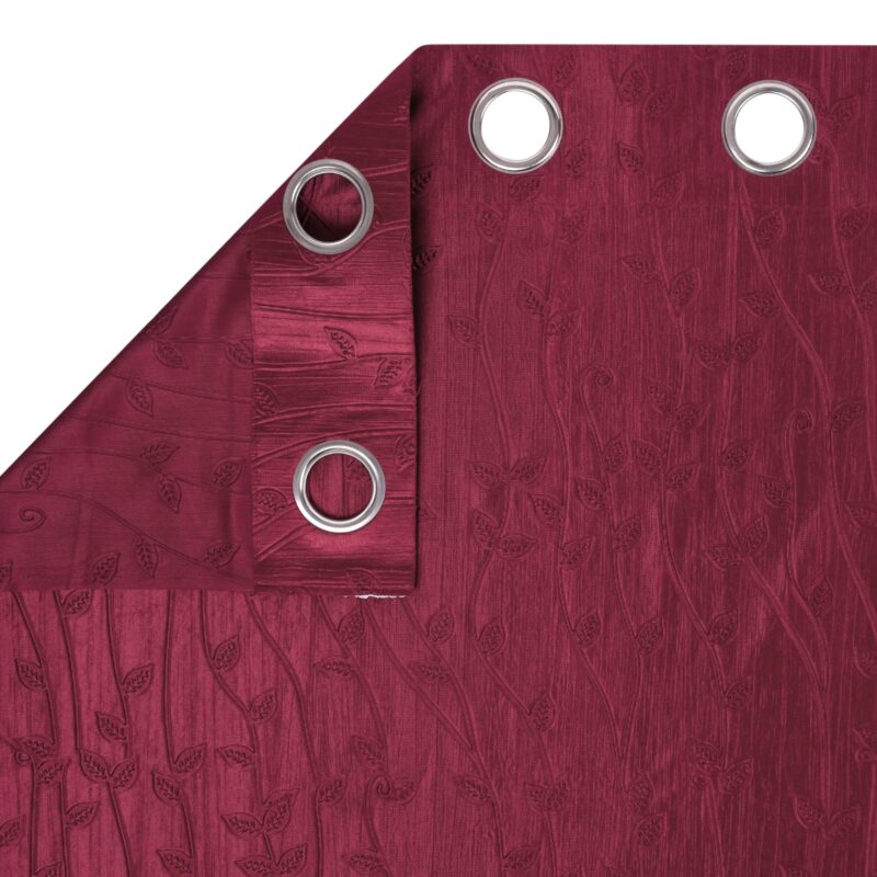 Premium Flower Design Curtains, 11 Feet, Color Maroon